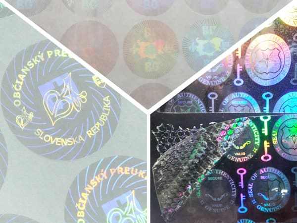 transparent hologram anti-counterfeit stamp