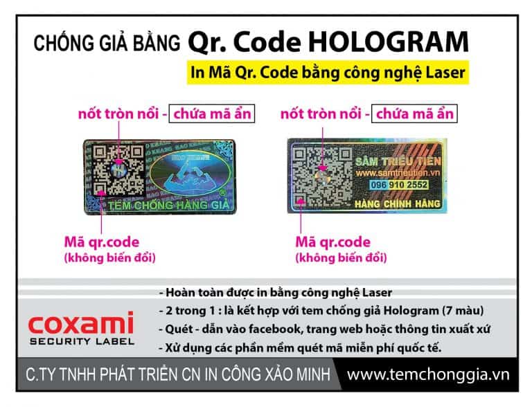 tem chống giả mã qrcode cố định